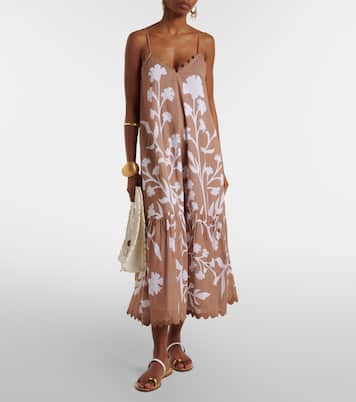 Abito midi in cotone floreale  | Juliet Dunn