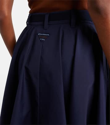 Belted poplin midi skirt | Prada