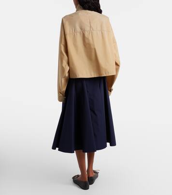 Belted poplin midi skirt | Prada