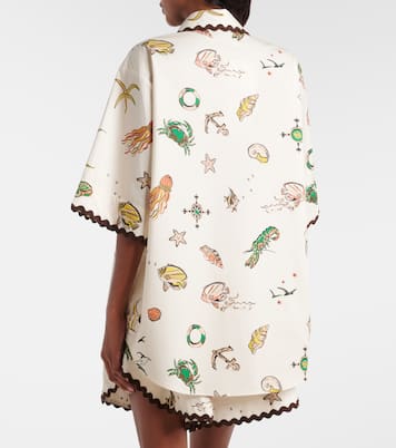 Camisa oversized de algodón estampada | Alémais