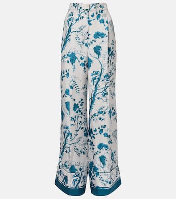 Floral silk pajama pants | Erdem