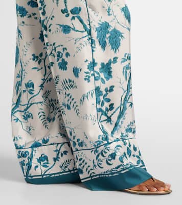 Floral silk pajama pants | Erdem