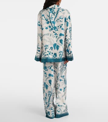 Floral silk pajama pants | Erdem