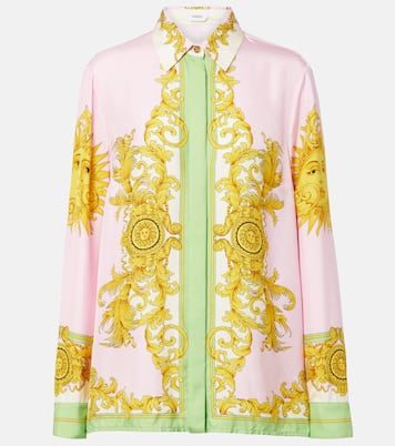 Printed silk twill shirt  | Versace
