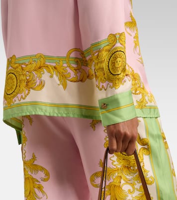 Printed silk twill shirt  | Versace