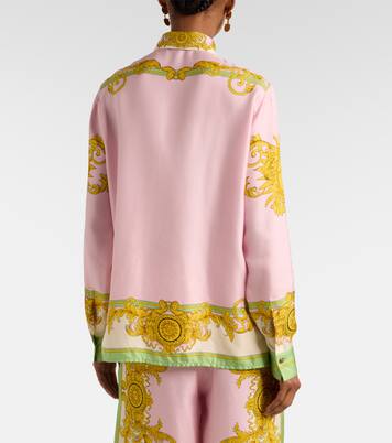 Printed silk twill shirt  | Versace