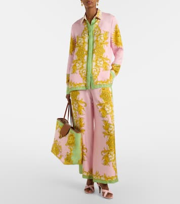 Printed silk twill shirt  | Versace