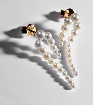Aros Petite Perle Nuit de oro de 14 ct con perlas | Sophie Bille Brahe