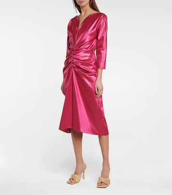 Robe midi en satin de coton mélangé | Marni