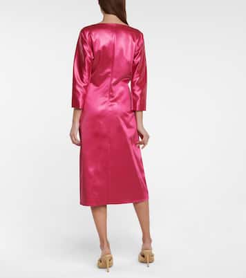 Robe midi en satin de coton mélangé | Marni