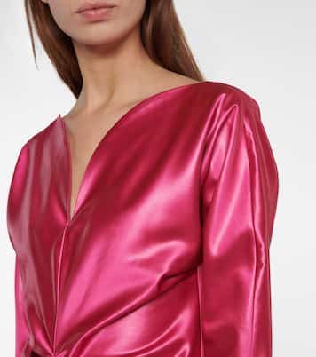 Robe midi en satin de coton mélangé | Marni