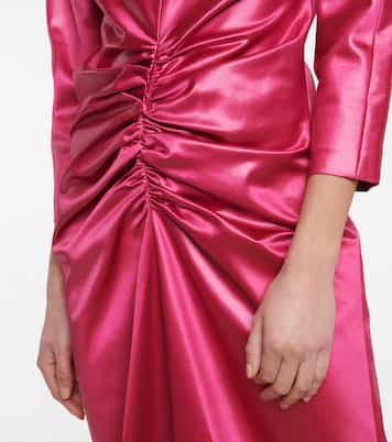 Robe midi en satin de coton mélangé | Marni