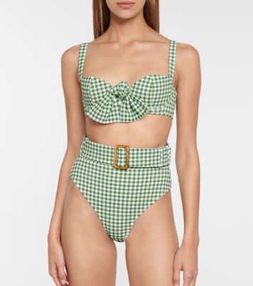 Haut de bikini Clara à carreaux | Alexandra Miro