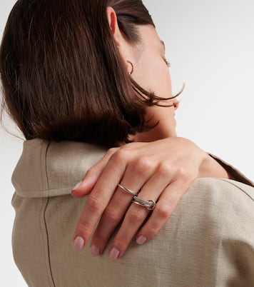 Anello Tigris MX Gris in argento con diamanti | Spinelli Kilcollin