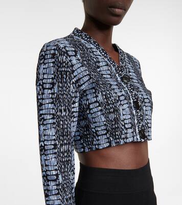 Cropped-Cardigan aus Jacquard | Alaïa