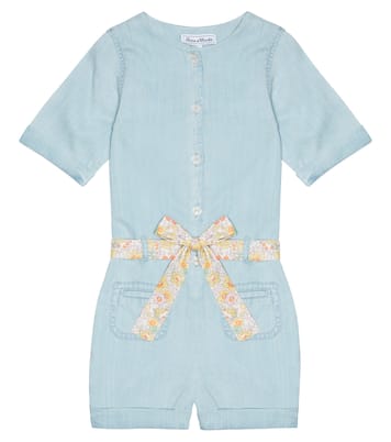 Floral belted chambray playsuit | Tartine et Chocolat