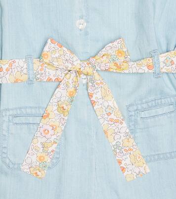 Floral belted chambray playsuit | Tartine et Chocolat