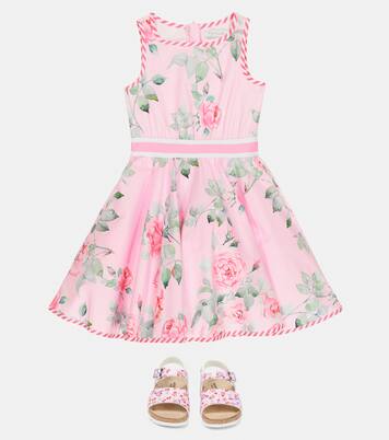Robe en coton à fleurs | Monnalisa