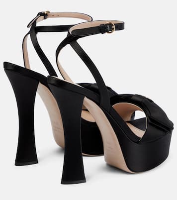 Sandalias de satén con plataforma | Miu Miu