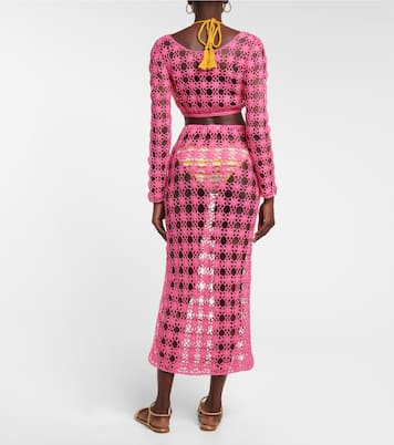 Maxirock Rosette aus Häkelstrick | Anna Kosturova