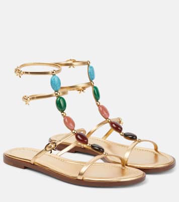 Shanti embellished leather sandals | Gianvito Rossi