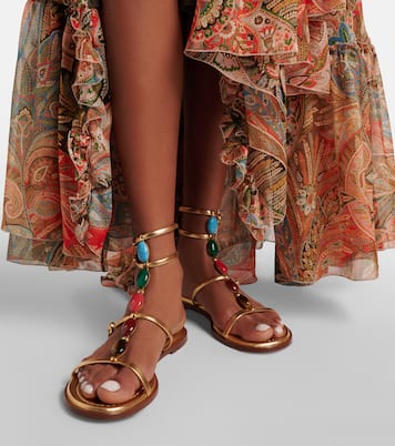 Shanti embellished leather sandals | Gianvito Rossi