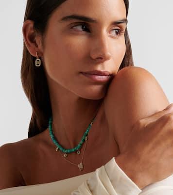 Orecchini pendenti Open Icon in oro 14kt con diamanti | Sydney Evan