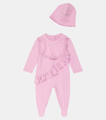 Bébé – Ensemble grenouillère, bavoir et bonnet | Balmain Kids