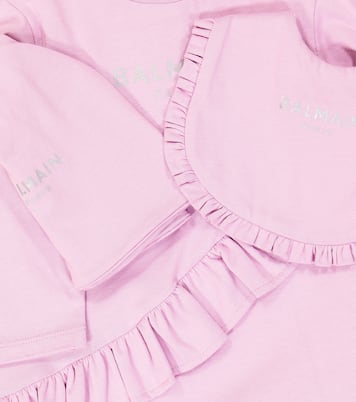 Bébé – Ensemble grenouillère, bavoir et bonnet | Balmain Kids