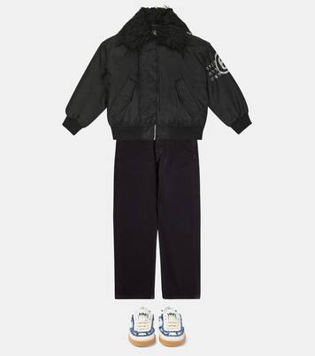 Padded twill bomber jacket | MM6 Maison Margiela Kids