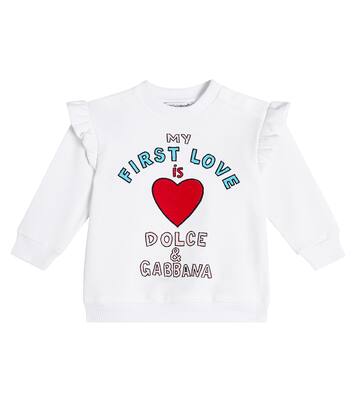 Baby embroidered cotton sweatshirt | Dolce&Gabbana Kids
