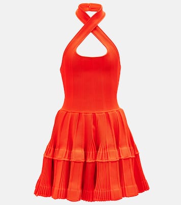 Ribbed-knit halterneck minidress | Alaïa