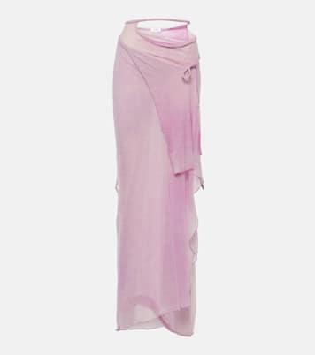 Wrap wool-blend maxi skirt  | Acne Studios