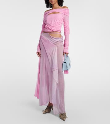 Wrap wool-blend maxi skirt  | Acne Studios