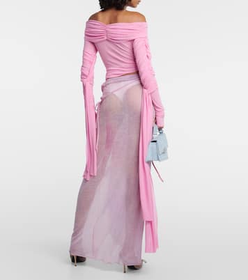 Wrap wool-blend maxi skirt  | Acne Studios