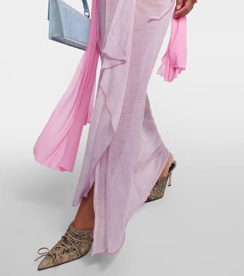 Wrap wool-blend maxi skirt  | Acne Studios