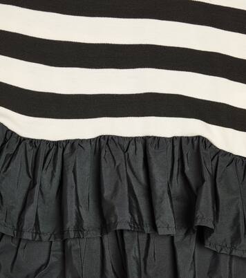 Striped jersey and satin top | Monnalisa