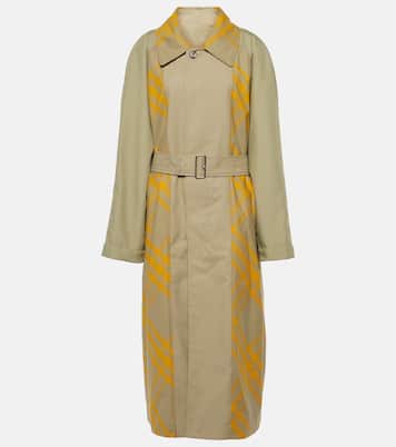 Checked cotton gabardine trench coat | Burberry