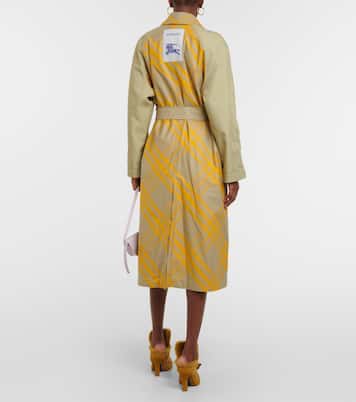 Checked cotton gabardine trench coat | Burberry