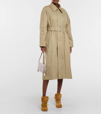Checked cotton gabardine trench coat | Burberry