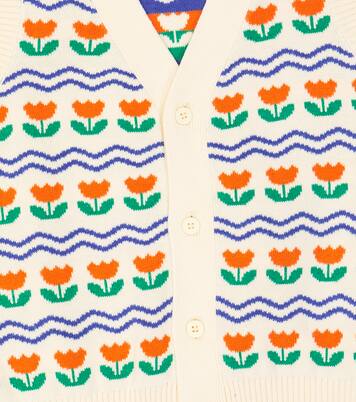 Flowers cotton and wool vest | Tinycottons