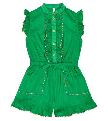 Junie frill-trimmed floral cotton playsuit | Zimmermann Kids