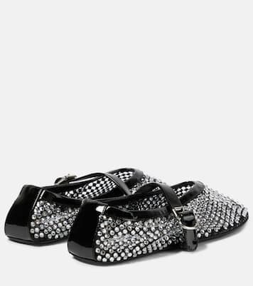 Embellished fishnet ballet flats | Alaïa