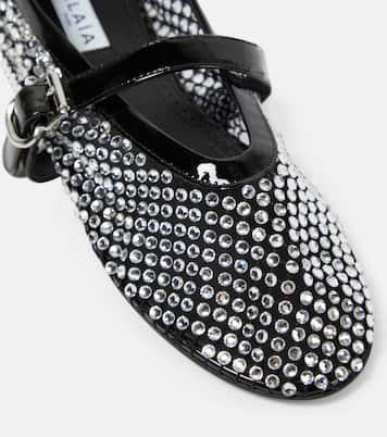 Embellished fishnet ballet flats | Alaïa