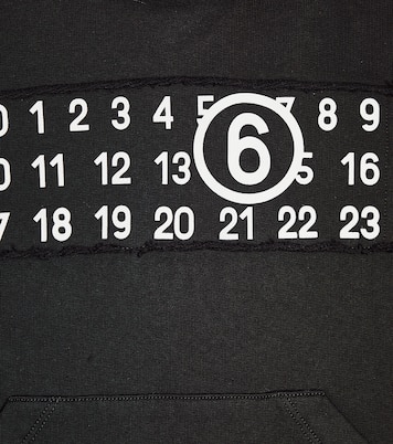 Cropped cotton jersey hoodie | MM6 Maison Margiela Kids