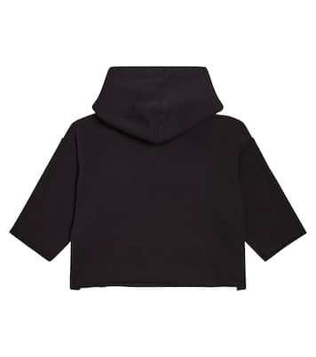 Cropped cotton jersey hoodie | MM6 Maison Margiela Kids