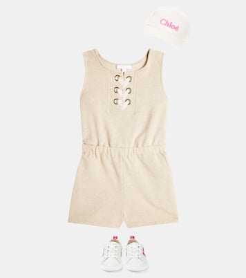 Cotton fleece playsuit | Chloé Kids