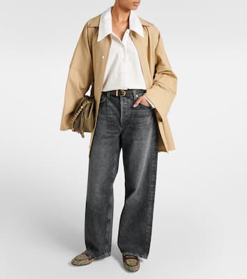 Leather-trimmed bouclé mules | Gianvito Rossi