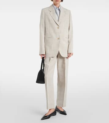 Pleated tailored straight pants | Toteme