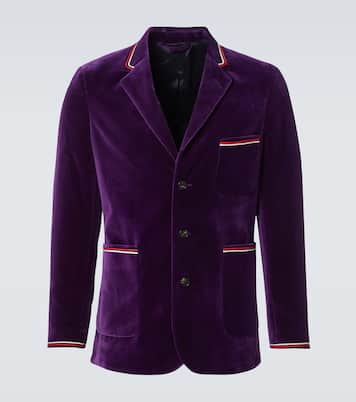 Showcase cotton velvet suit jacket | Bode